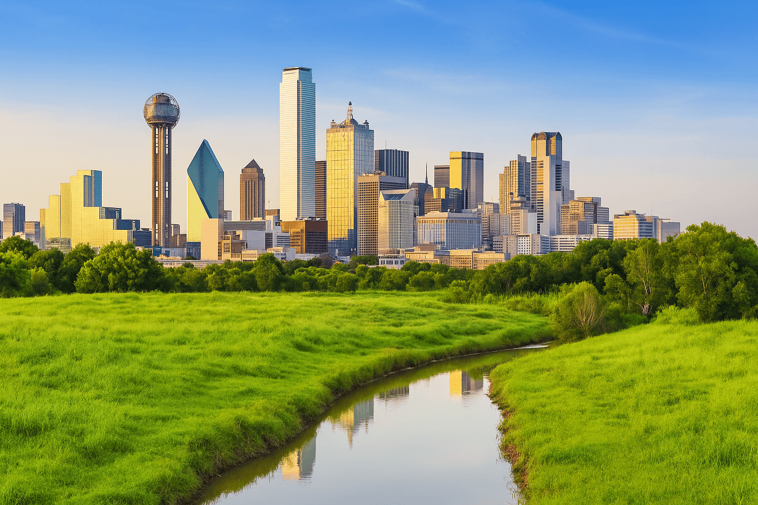 Business class flights to Dallas background
