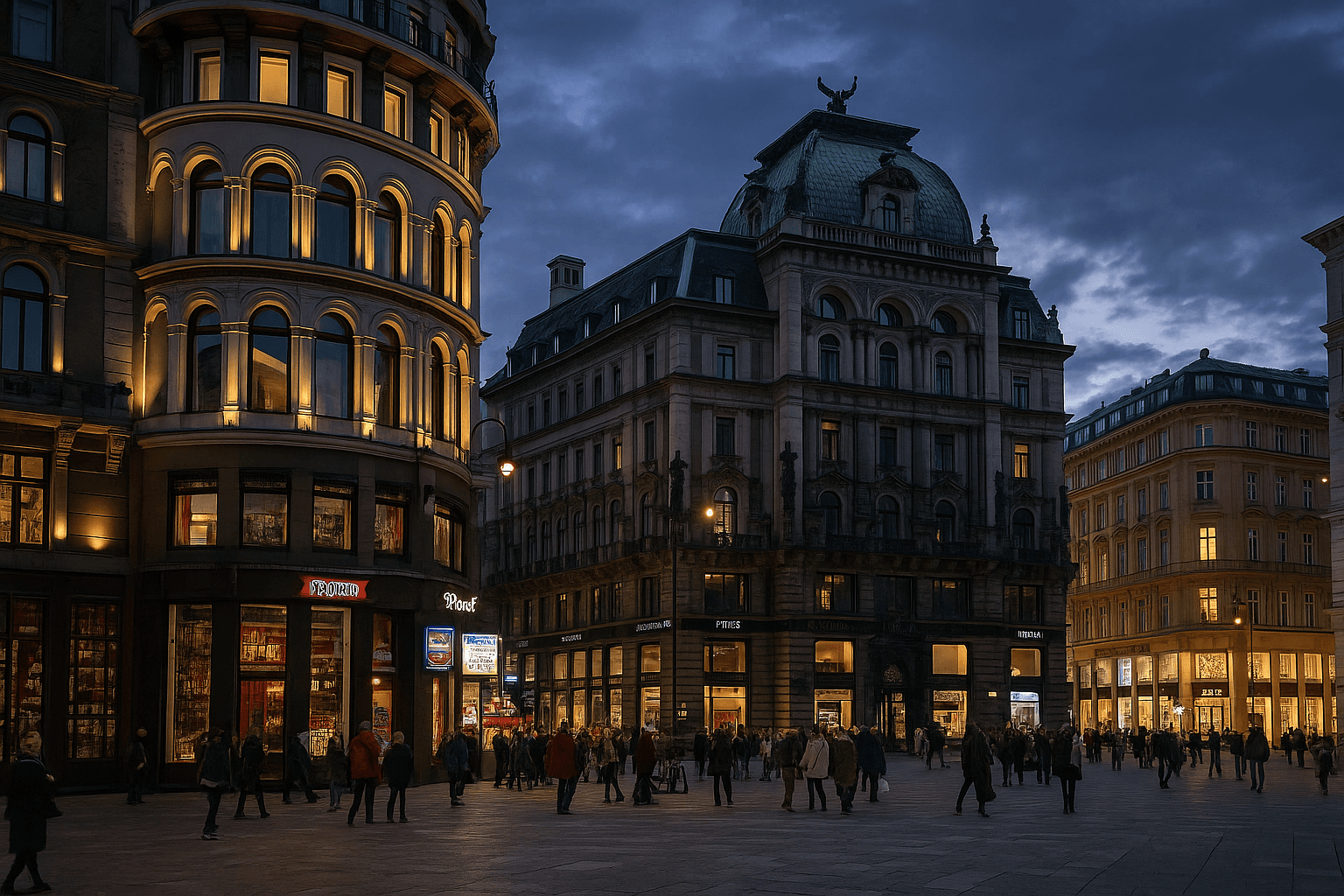Business class flights to Vienna background